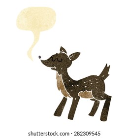 cute cartoon deer with speech bubble