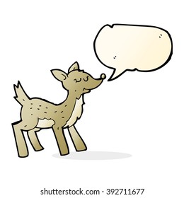 cute cartoon deer with speech bubble