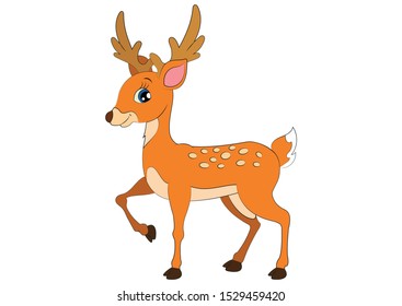 Cute Cartoon Deer Vector Illustration Deer Stock Vector (Royalty Free ...