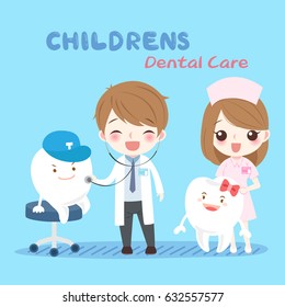 cute cartoon dentist with tooth health concept 