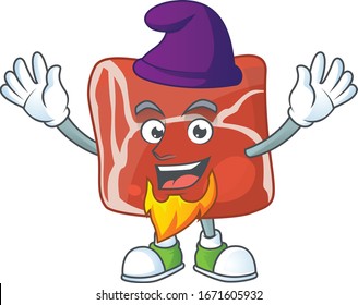 Cute cartoon design of beef performed as an Elf