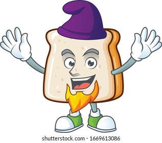 Cute cartoon design of slice of bread performed as an Elf