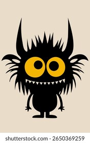 Cute Cartoon Devil. Cute cartoon illustration of smiling little devil. Vector.