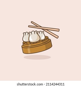 cute cartoon dimsum. vector illustration for mascot logo or sticker