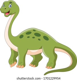 A Cute cartoon dino smiling