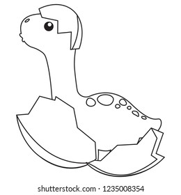 Cute cartoon dinosaur