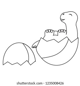 Cute cartoon dinosaur