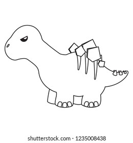 Cute cartoon dinosaur