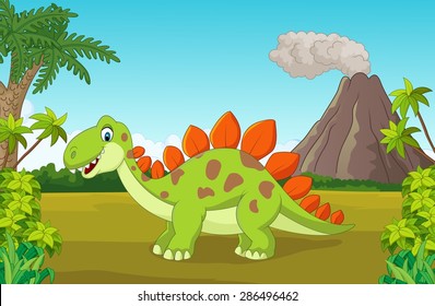 Cute cartoon dinosaur