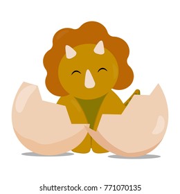 Cute cartoon dinosaur