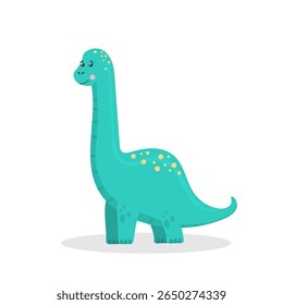 Cute cartoon dinosaur baby dino vector isolated children happy birthday animal illustration background design colorful character graphic flat funny fantasy wildlife reptile prehistoric tyrannosaurus 