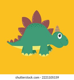 Cute cartoon dinosaur kids pattern roar character animal beast nature print illustration dino art vector  