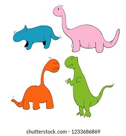 cute cartoon dinosaur sketch