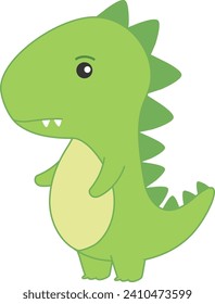 Cute cartoon dinosaur. T-rex illustration.