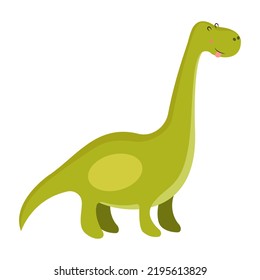 Cute cartoon dinosaur, vector illustration