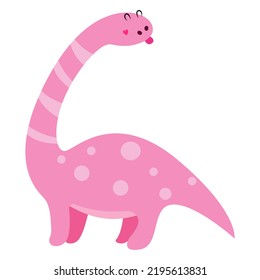 Cute cartoon dinosaur, vector illustration