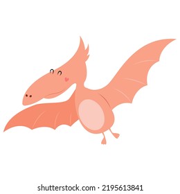 Cute cartoon dinosaur, vector illustration