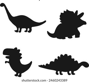 Cute cartoon dinosaur vector illustration