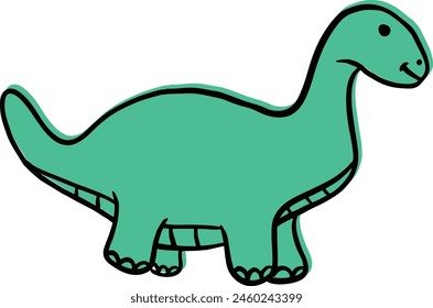 Cute cartoon dinosaur vector illustration