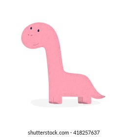 Cute cartoon dinosaur. Vector illustration. For decals, T-shirts or kids party decor.