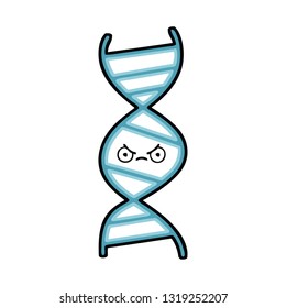 cute cartoon of a DNA strand