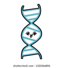 cute cartoon of a DNA strand