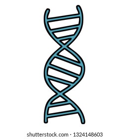 cute cartoon of a DNA strand