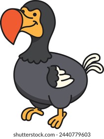 Cute cartoon Dodo bird vector illustration.