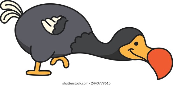 Cute cartoon Dodo bird vector illustration.