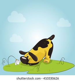 Cute cartoon dog