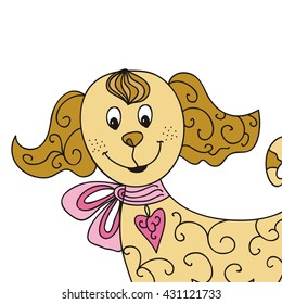 Cute cartoon dog