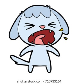cute cartoon dog barking
