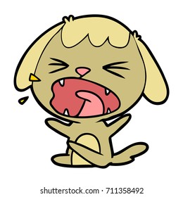 cute cartoon dog barking