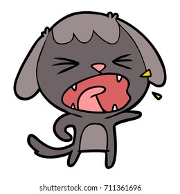 cute cartoon dog barking