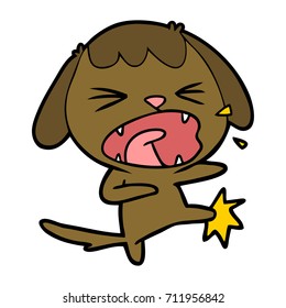cute cartoon dog barking