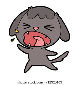 cute cartoon dog barking