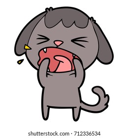 cute cartoon dog barking