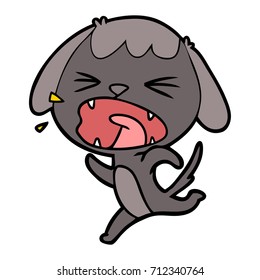 cute cartoon dog barking