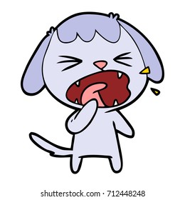 cute cartoon dog barking