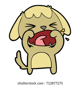 cute cartoon dog barking
