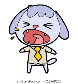 cute cartoon dog barking