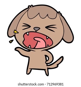 cute cartoon dog barking