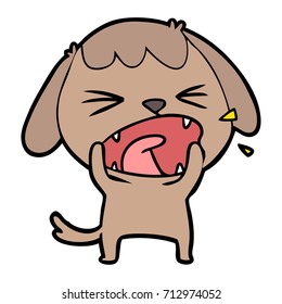 perro de dibujos animados lindo ladrando