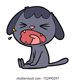 cute cartoon dog barking