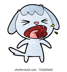 cute cartoon dog barking