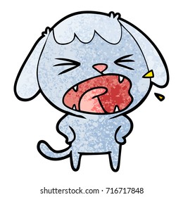cute cartoon dog barking