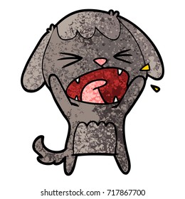 cute cartoon dog barking