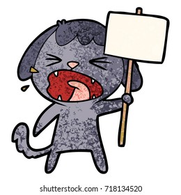 perro de dibujos animados lindo ladrando