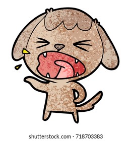 cute cartoon dog barking
