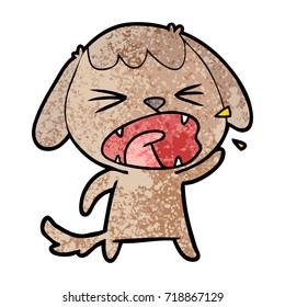 cute cartoon dog barking